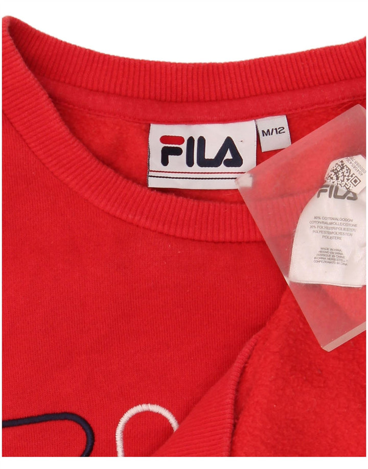 Ανδρική γραφική μπλούζα υπερμεγέθης Fila Jumper UK 12 μεσαίο κόκκινο βαμβακερό
