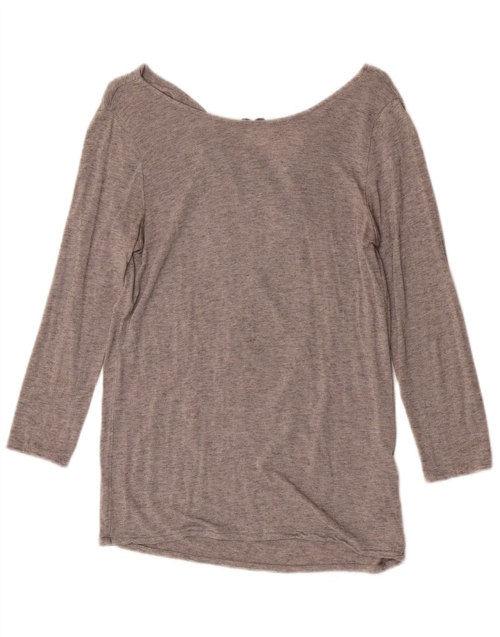 Massimo Dutti γυναικείο τοπ 3/4 μανίκια UK 12 μεσαία γκρι βισκόζη