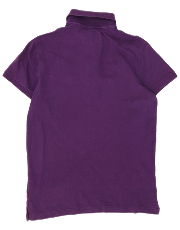 Hollister Mens Polo Shirt Small Purple Cotton