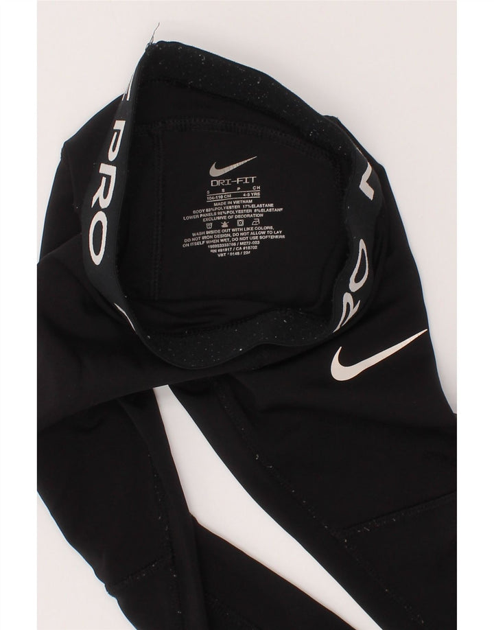 Γραφικό κολάν Nike Girls Dri Fit 4-5 ετών Μικρό μαύρο πολυεστέρα