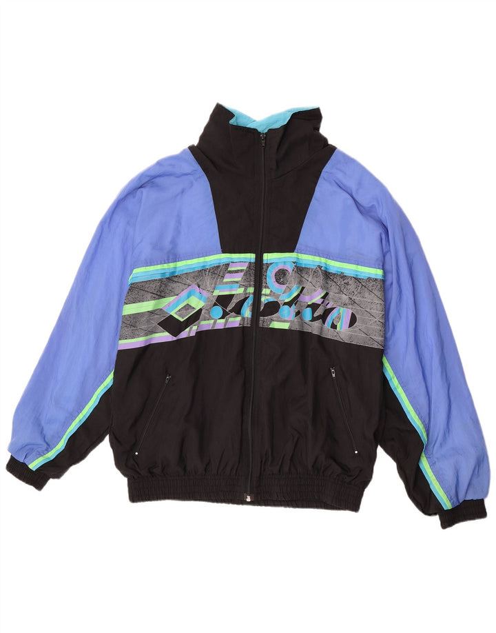 Ανδρική φόρμα γραφικών Lotto Top Jacket μεσαίου μπλε χρώματος Nylon