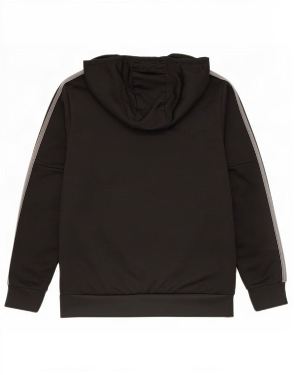 Adidas Boys Graphic Zip Hoodie πουλόβερ 13-14 ετών μαύρο πολυεστέρα