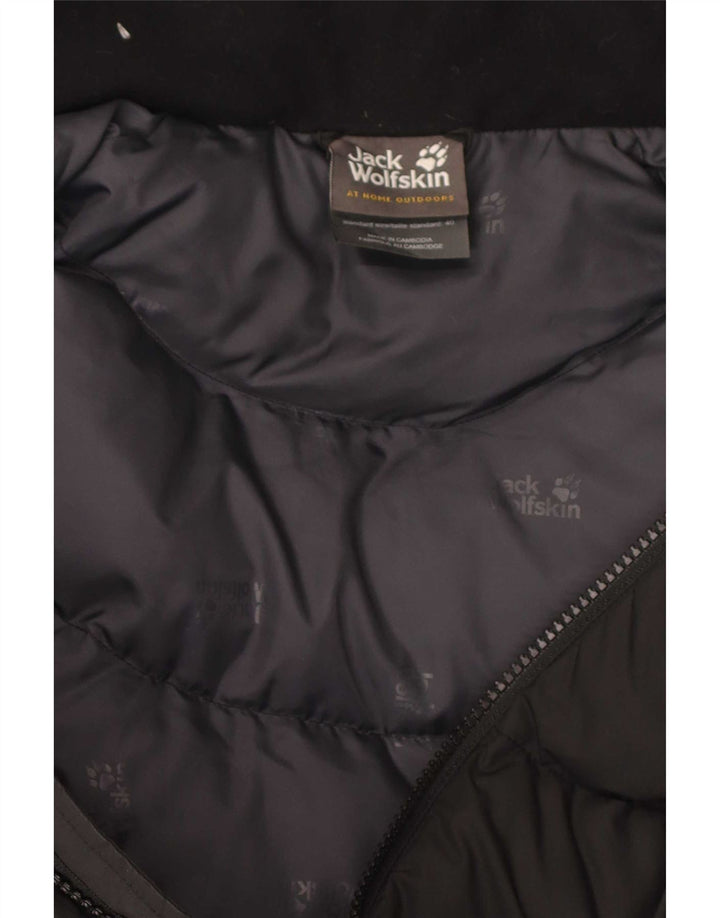 Jack Wolfskin Γυναικείο παλτό με κουκούλα με επένδυση UK 10/12 Μεσαίο μαύρο πολυεστέρα