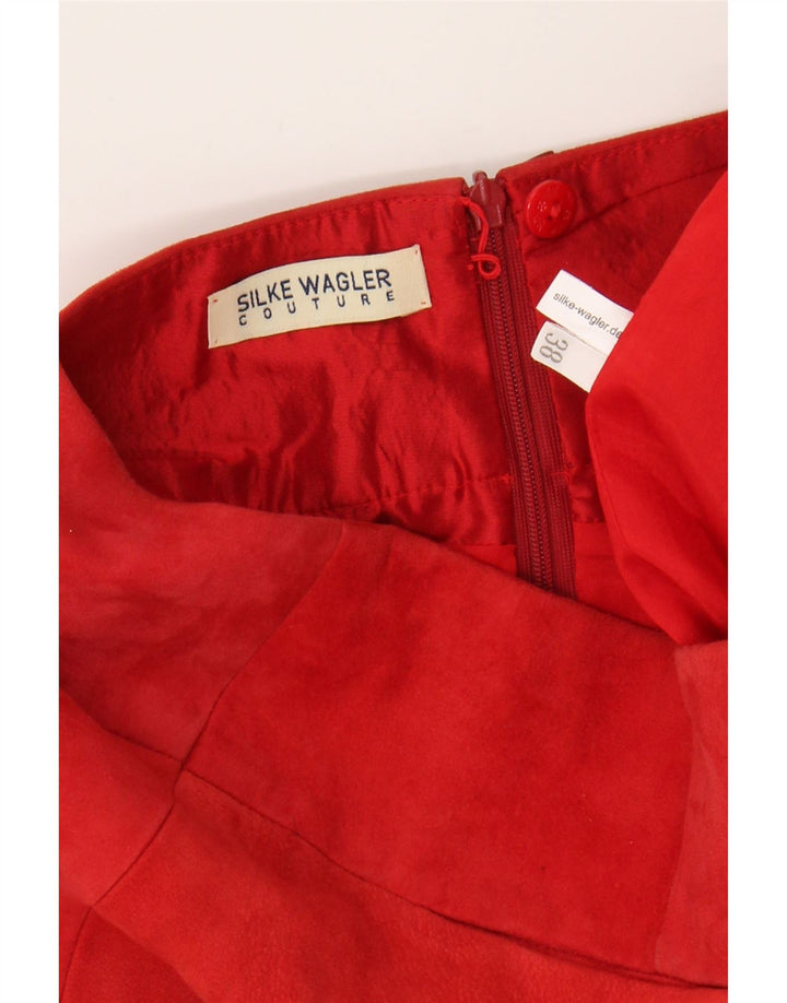 VINTAGE Womens Straight Skirt EU 38 Medium W34  Red Vintage Vintage and Second-Hand Vintage from Messina Hembry 