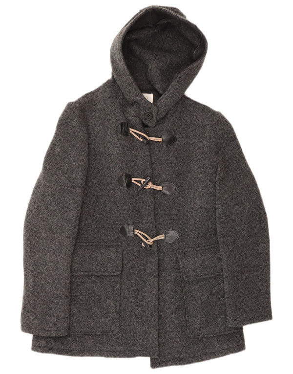 VINTAGE Γυναικείο παλτό Duffle με κουκούλα IT 48 XL Γκρι μαλλί