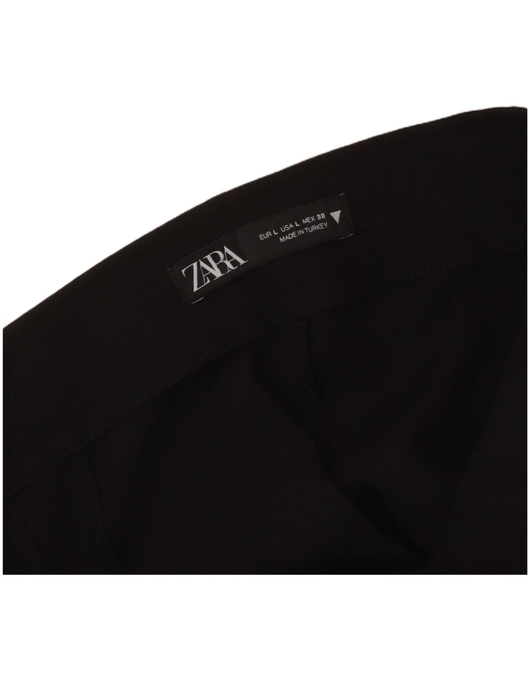 Zara Γυναικείο κανονικό ίσιο παντελόνι casual μεγάλο W32 L26 μαύρο