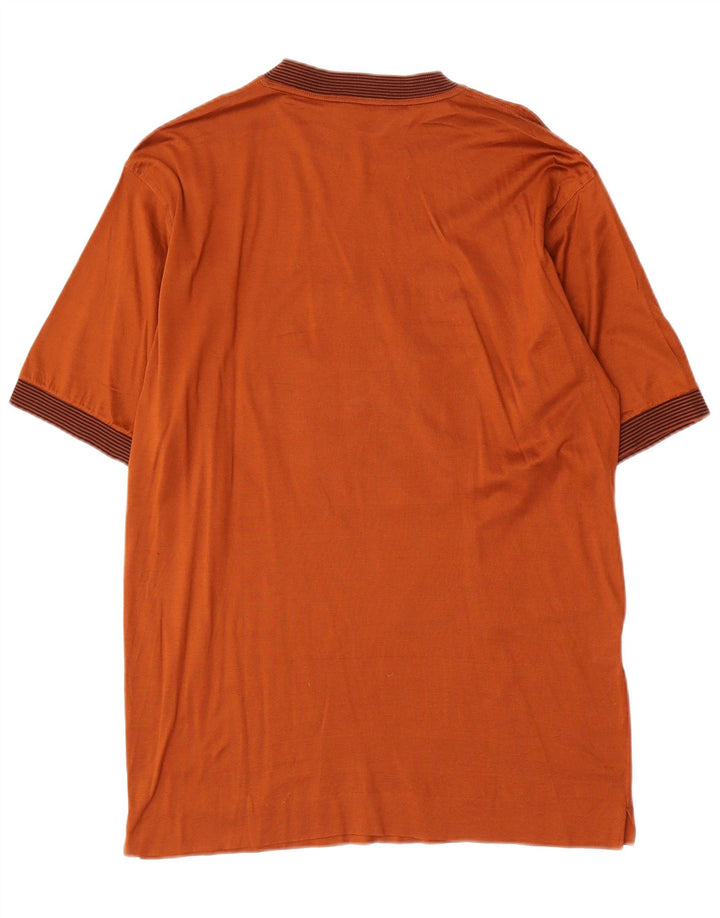 Vintage Ανδρικό γραφικό T-Shirt Top Μεσαίο Καφέ