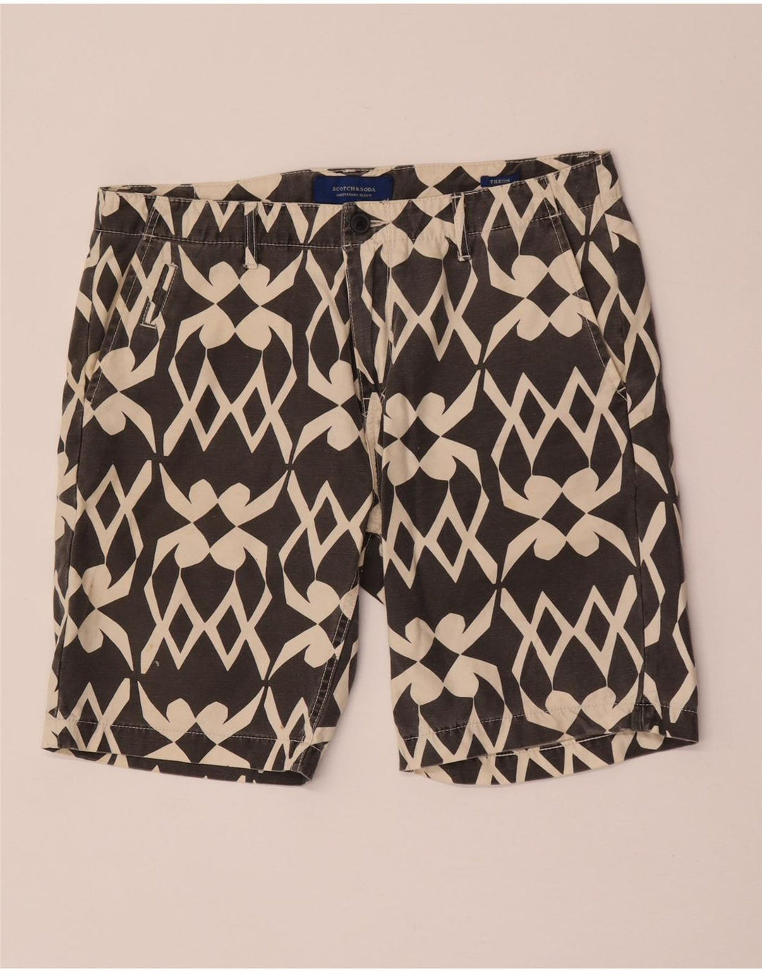 Ανδρικό σορτς Chino Scotch & Soda W32 Medium Black Geometric