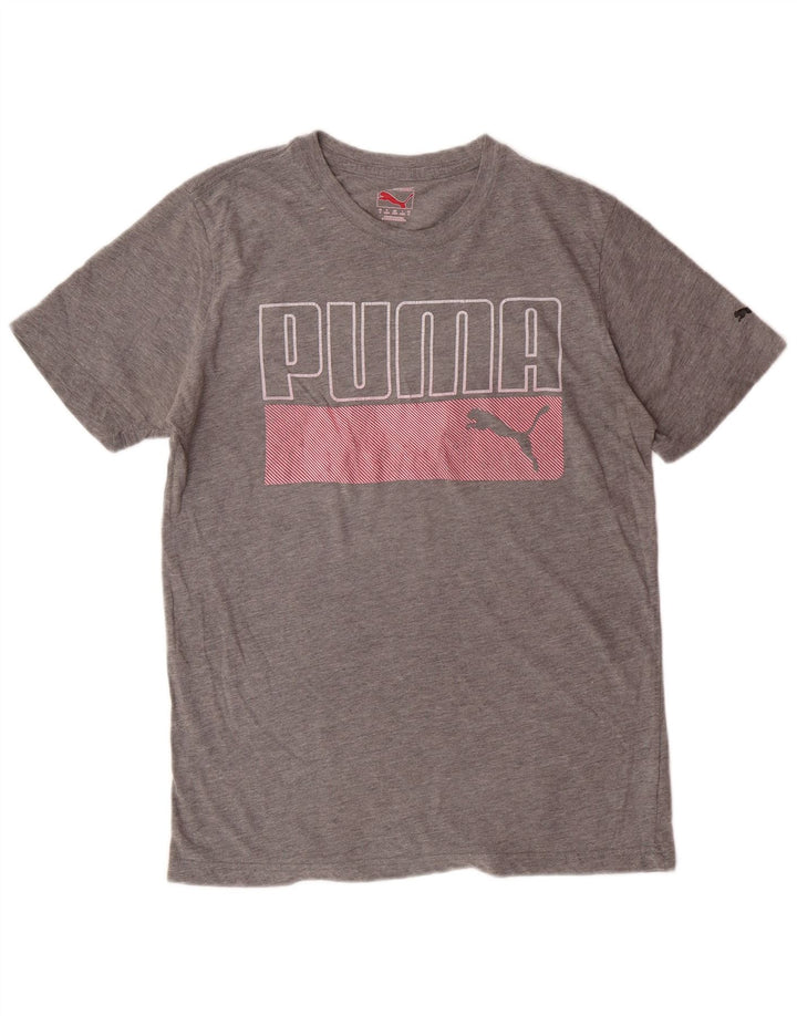 Ανδρικό γραφικό T-Shirt PUMA Top Μεσαίο γκρι βαμβακερό