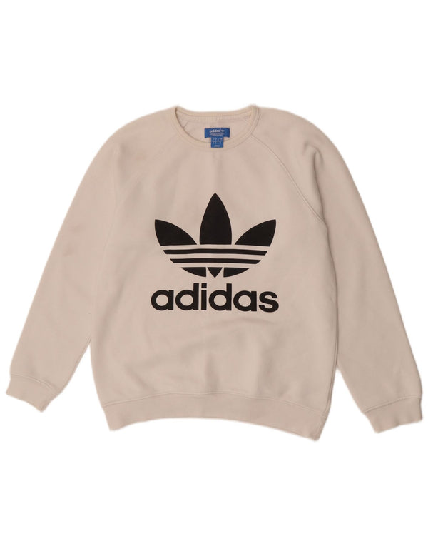 Ανδρικό γραφικό φούτερ Adidas Small White Cotton Sports