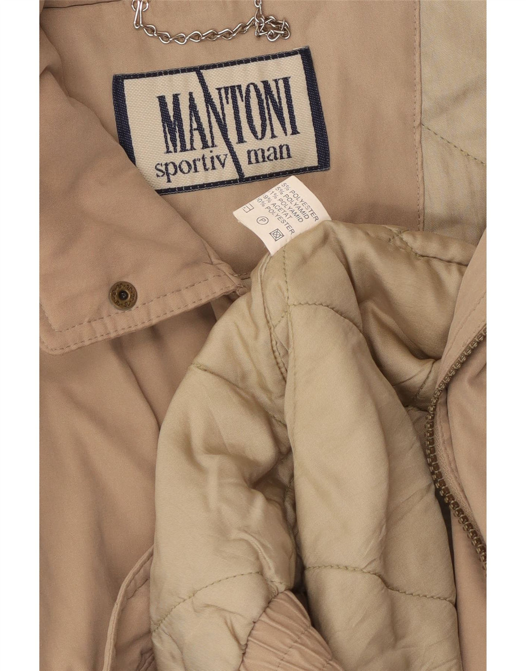 Ανδρικό μπουφάν MANTONI Bomber UK 42 XL Beige Polyester