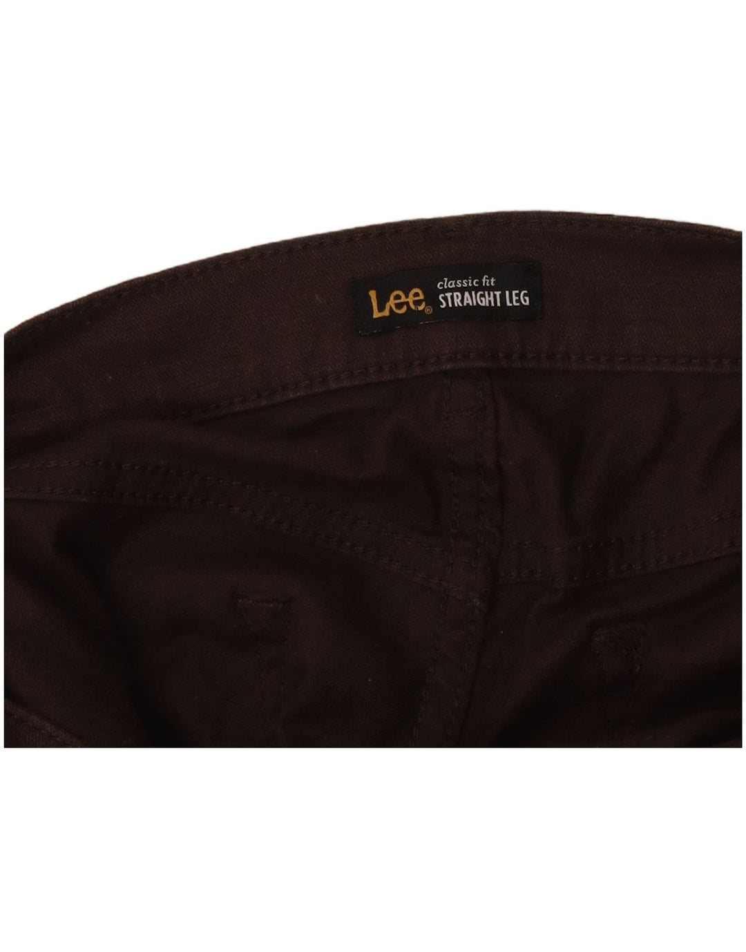 Lee Womens Classic Fit Straight Casual Παντελόνι W34 L29 Καφέ