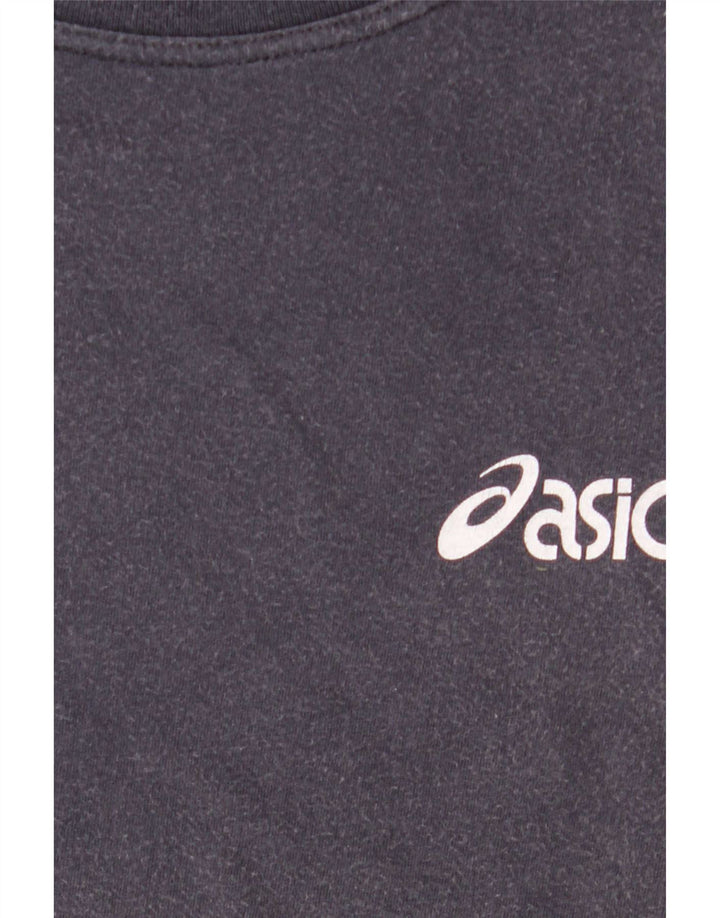 Ανδρικό γραφικό μπλουζάκι Asics Top μεσαίο μπλε ναυτικό βαμβακερό