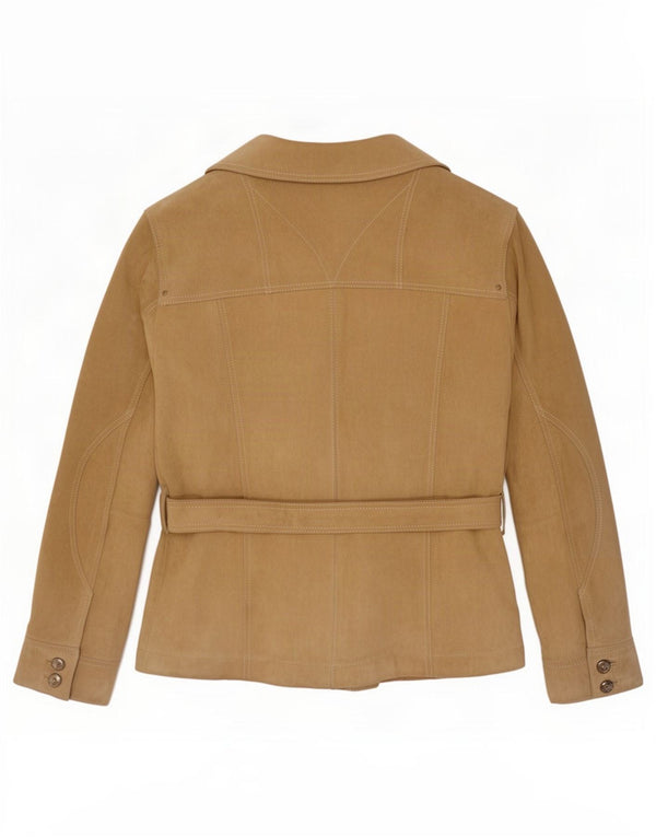 Diana Gallesi Γυναικείο Suede Jacket UK 14 Large Beige Leather