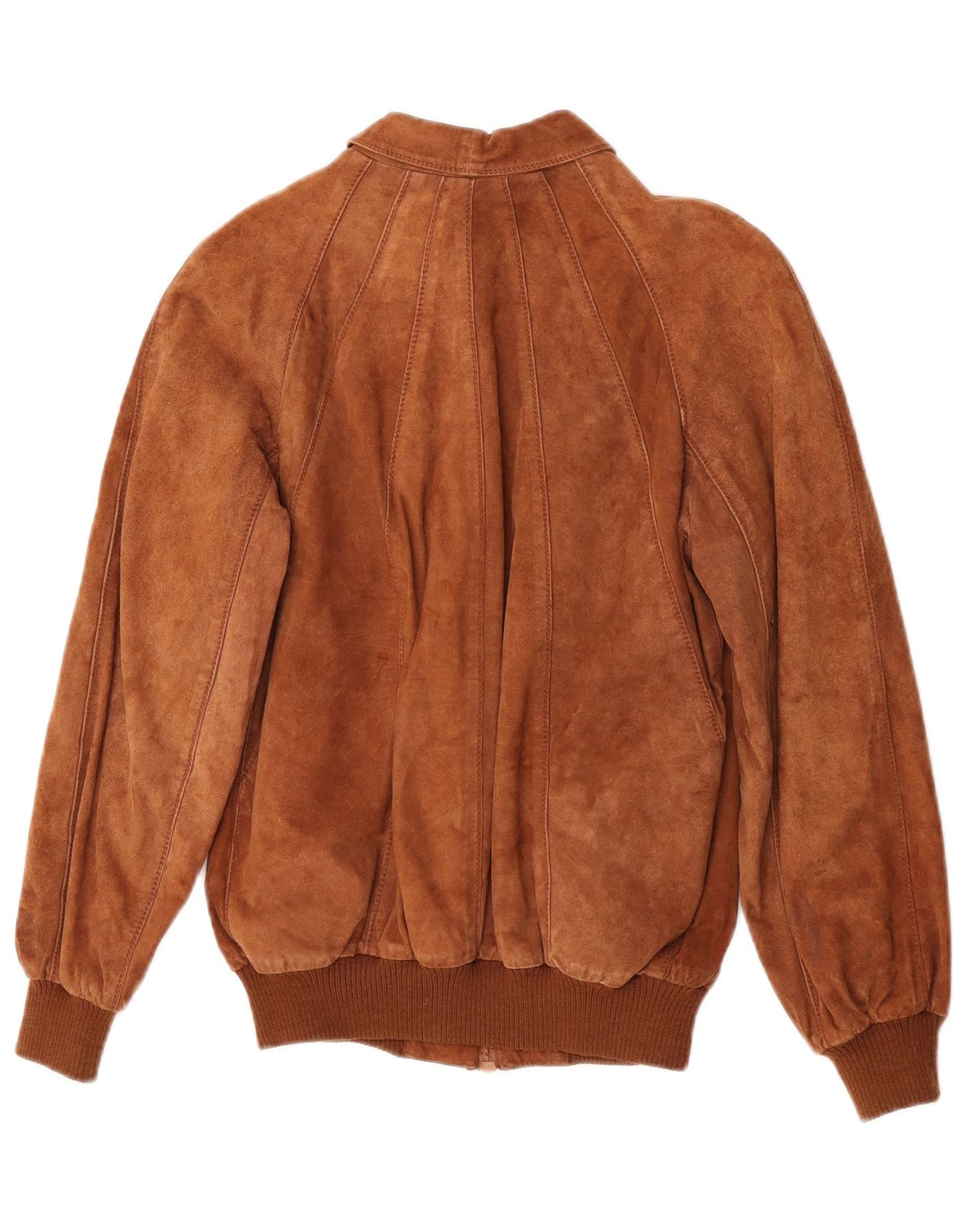 Vintage Ανδρικό Suede Bomber Jacket UK 36 Small Brown Leather