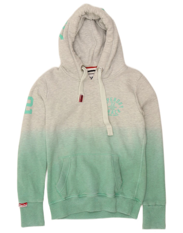 Superdry Γυναικεία γραφικά κουκούλα UK 10 Small Green Colourblock