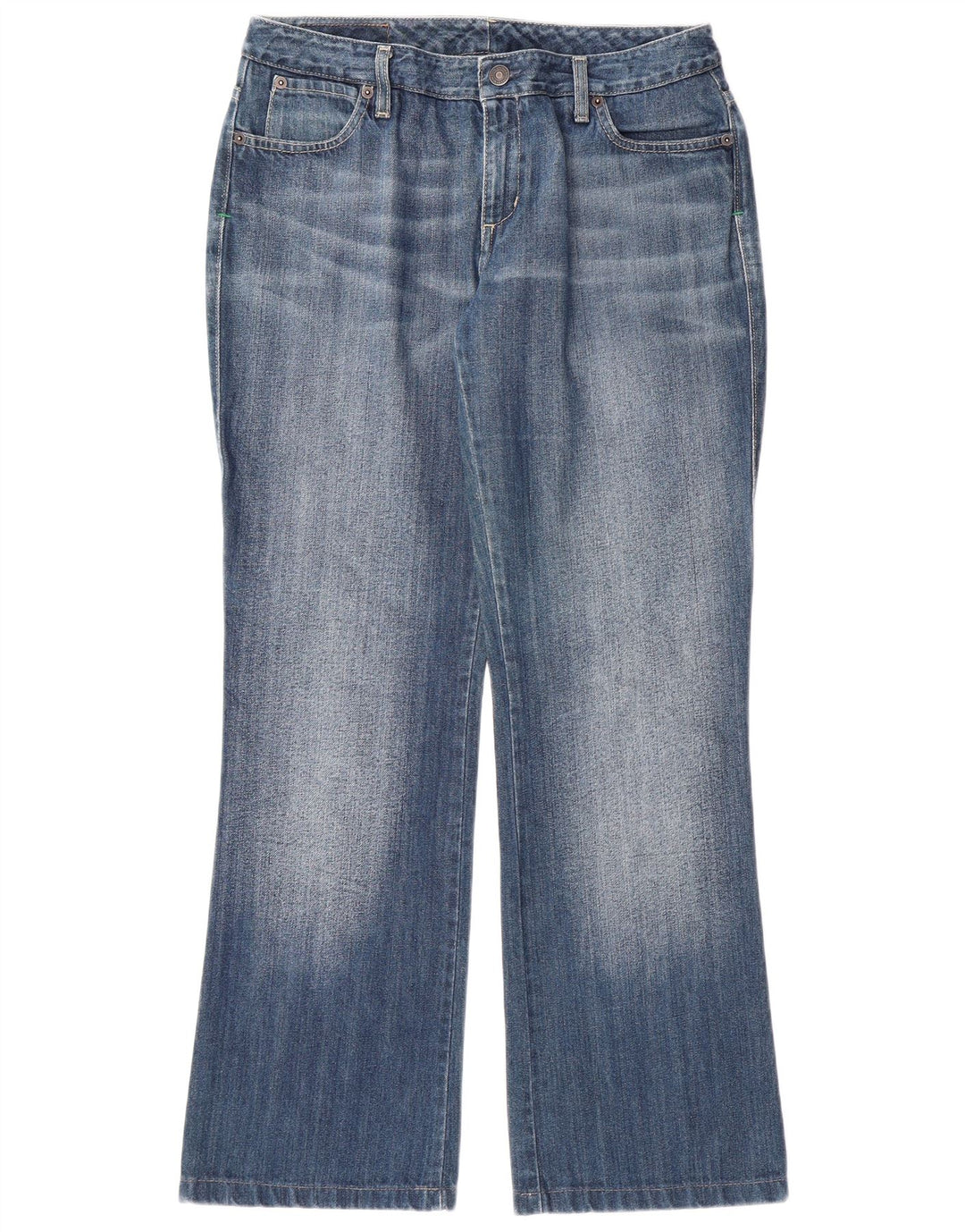 BENETTON Womens Bootcut Jeans IT 44 Medium W32 L30 Blue Cotton