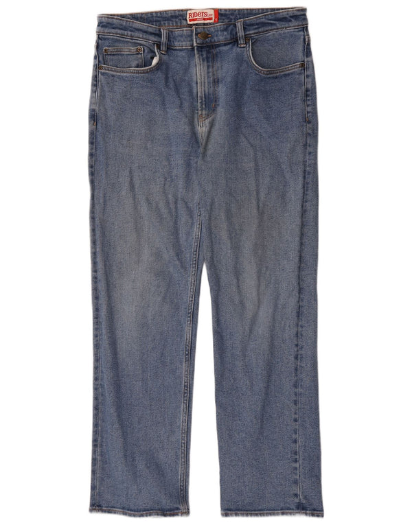 Lee Mens Riders Straight Jeans W36 L30 Blue Cotton