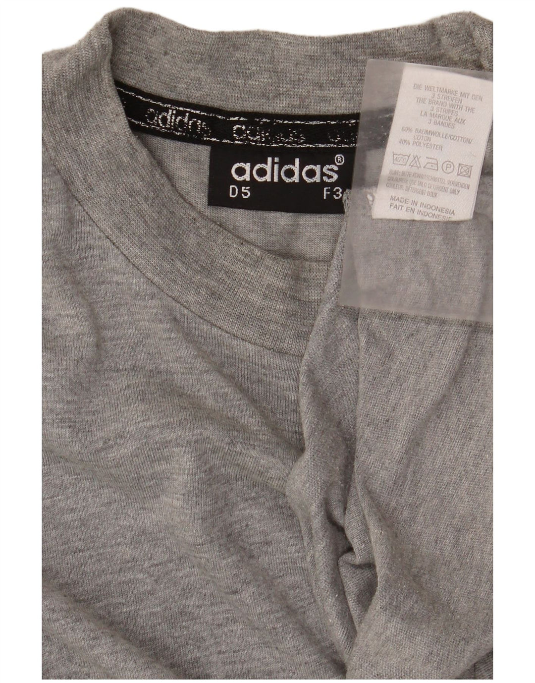 Ανδρικό τοπ Adidas μακρυμάνικο UK 38/40, μεσαίο γκρι βαμβάκι