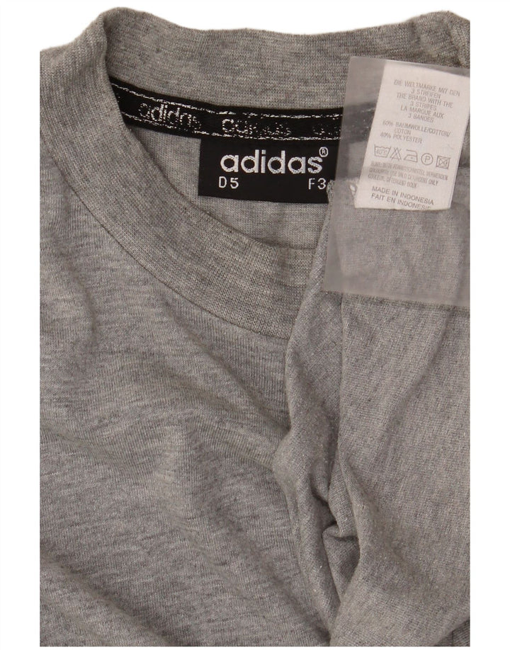 Ανδρικό τοπ Adidas μακρυμάνικο UK 38/40, μεσαίο γκρι βαμβάκι