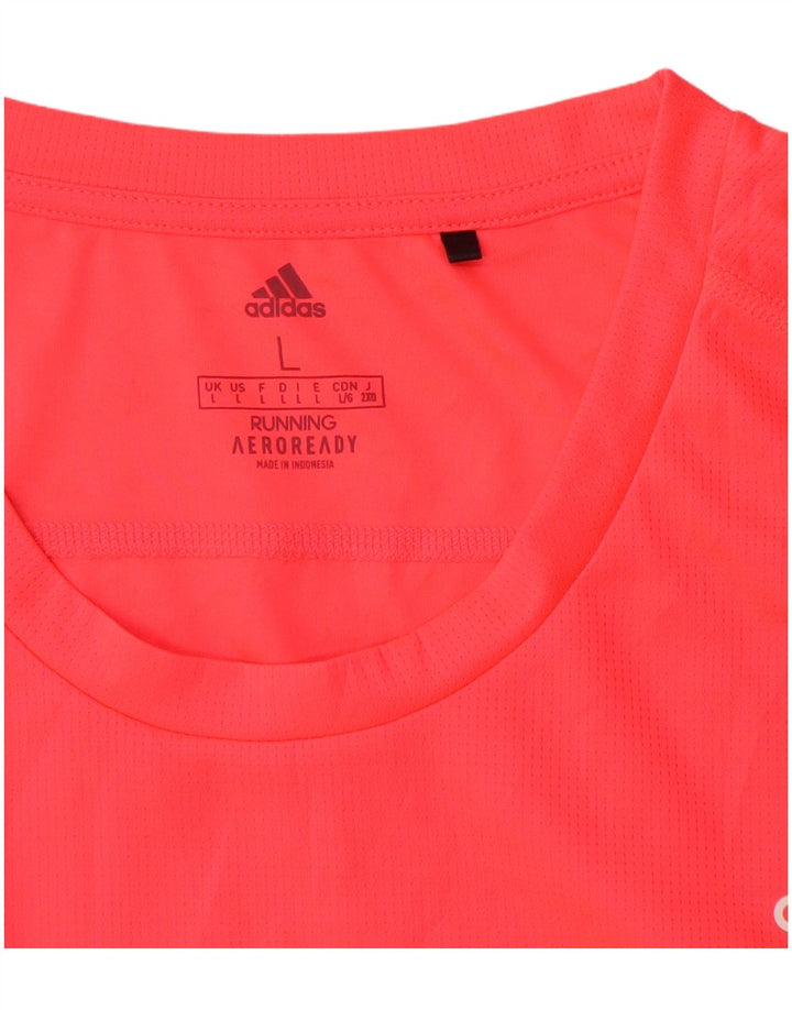 Adidas Ανδρικό γραφικό T-Shirt Aeroready Top μεγάλο ροζ πολυεστέρας