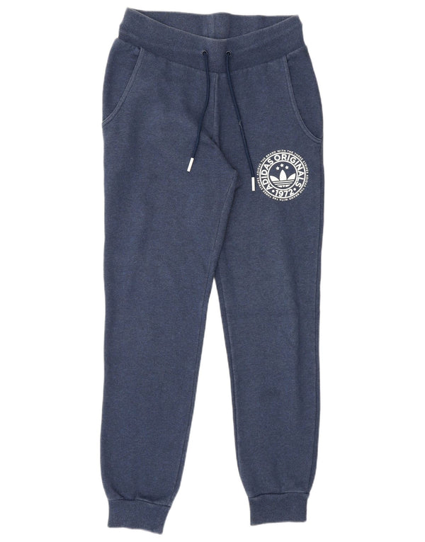 Γυναικεία αθλητική φόρμα Adidas Παντελόνι Joggers UK 8 Small Navy Blue Cotton
