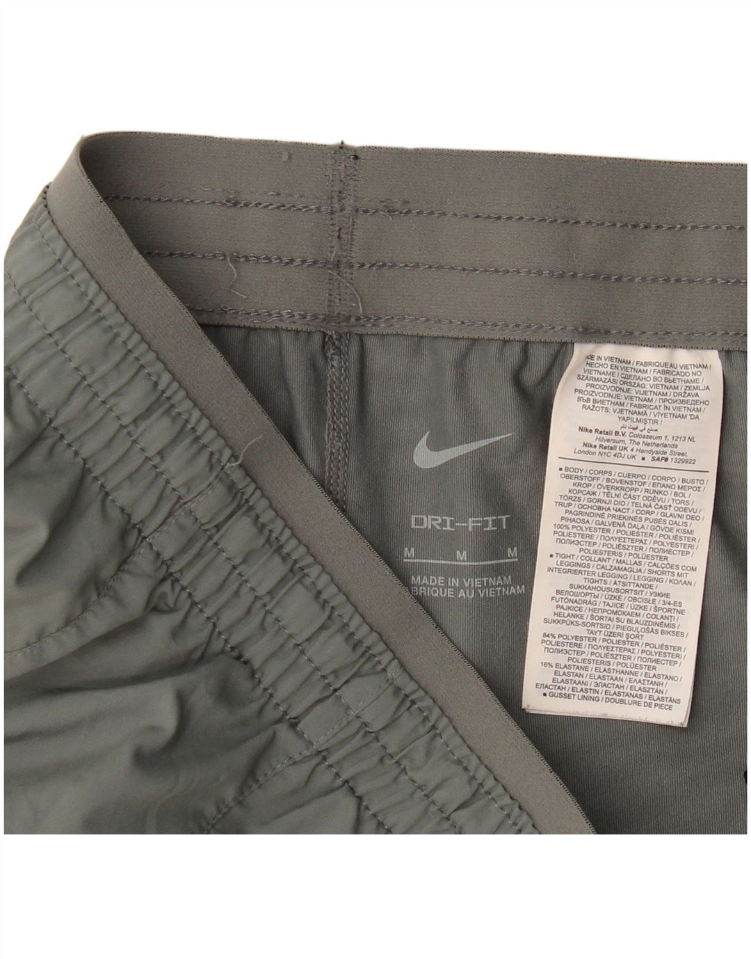 Γυναικείο αθλητικό σορτς Nike Dri Fit UK 14 από μεσαίο γκρι πολυεστέρα