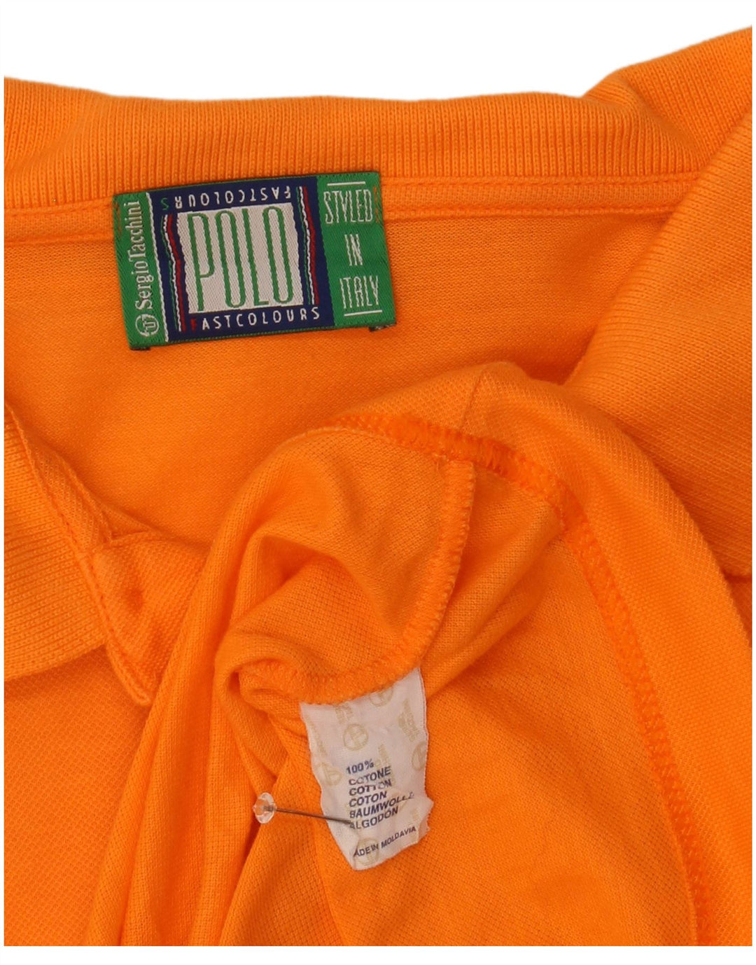 Ανδρικό μπλουζάκι πόλο Sergio Tacchini XL πορτοκαλί βαμβακερό