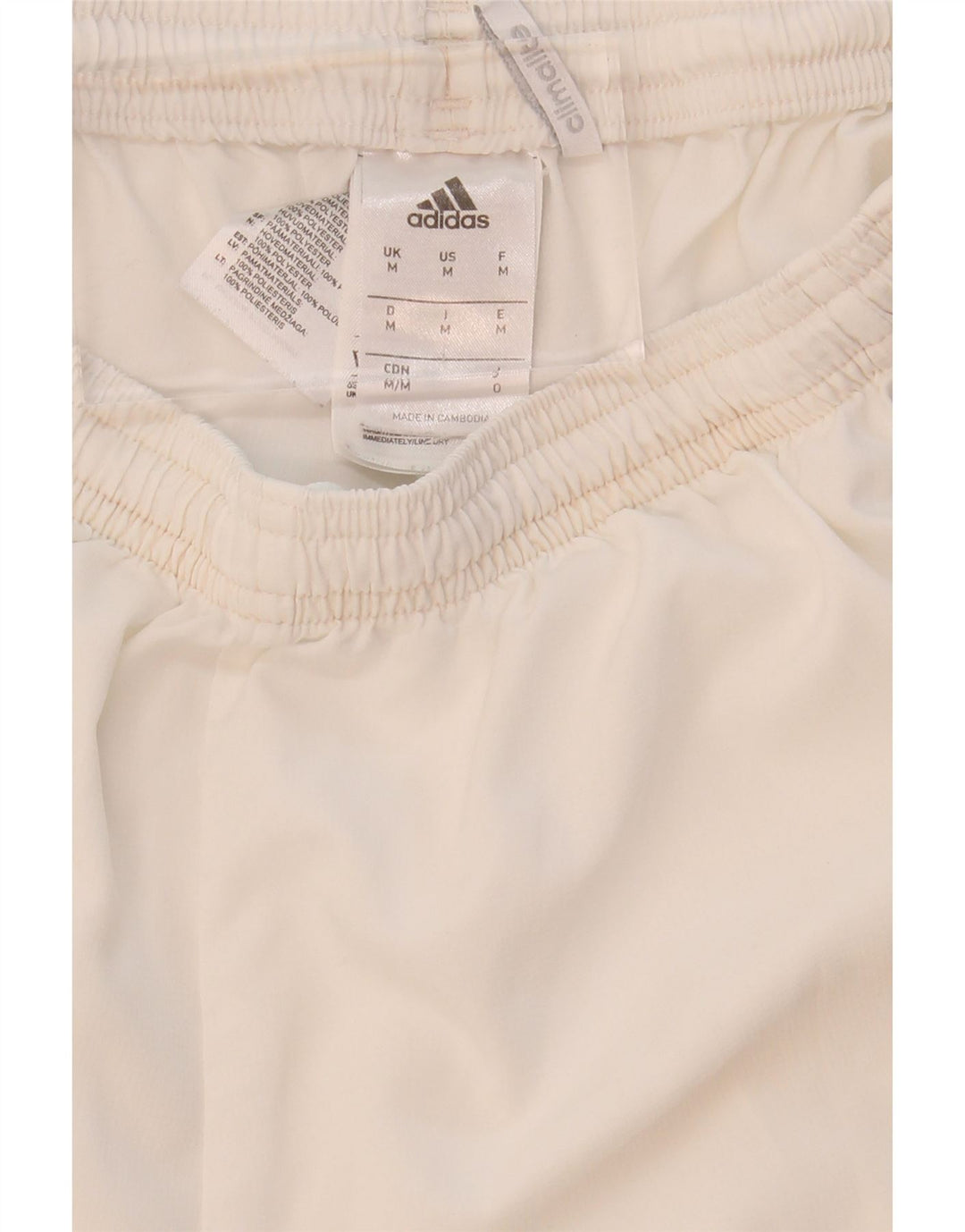 ADIDAS Mens Climalite Sport Shorts Medium  White Polyester Vintage Adidas and Second-Hand Adidas from Messina Hembry 
