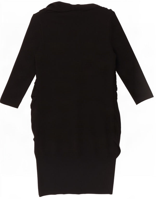 Karen Millen Γυναικείο φόρεμα 3/4 με μανίκια UK 3 XS μαύρη βισκόζη