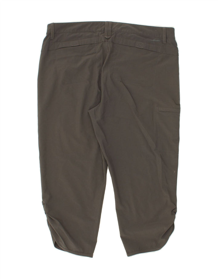 EDDIE BAUER Womens Capri Cargo Trousers US 14 XL W36 L21 Grey Polyester Vintage Eddie Bauer and Second-Hand Eddie Bauer from Messina Hembry 