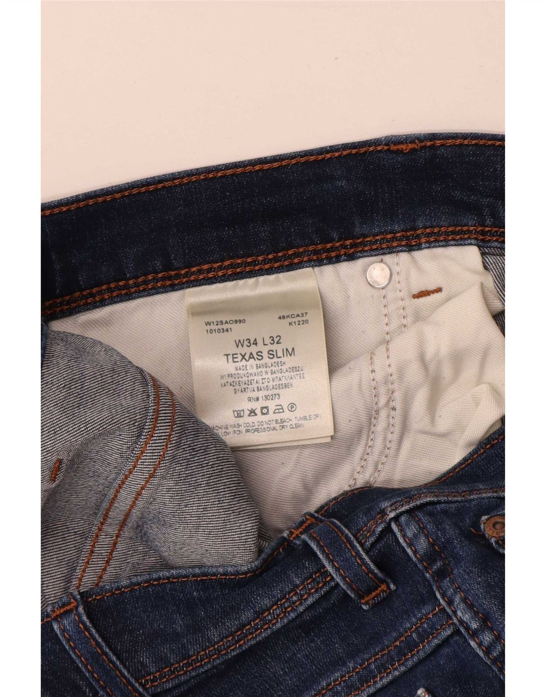 Wrangler Ανδρικό Texas Slim Jeans W34 L32 Μπλε βαμβακερό