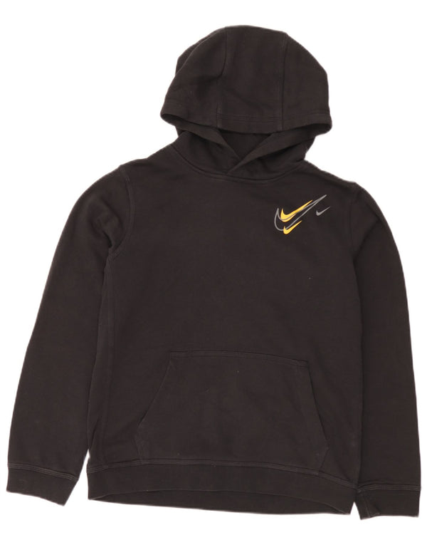 Nike Boys Graphic Hoodie Jumper 13-14 Years XL Μαύρο βαμβακερό