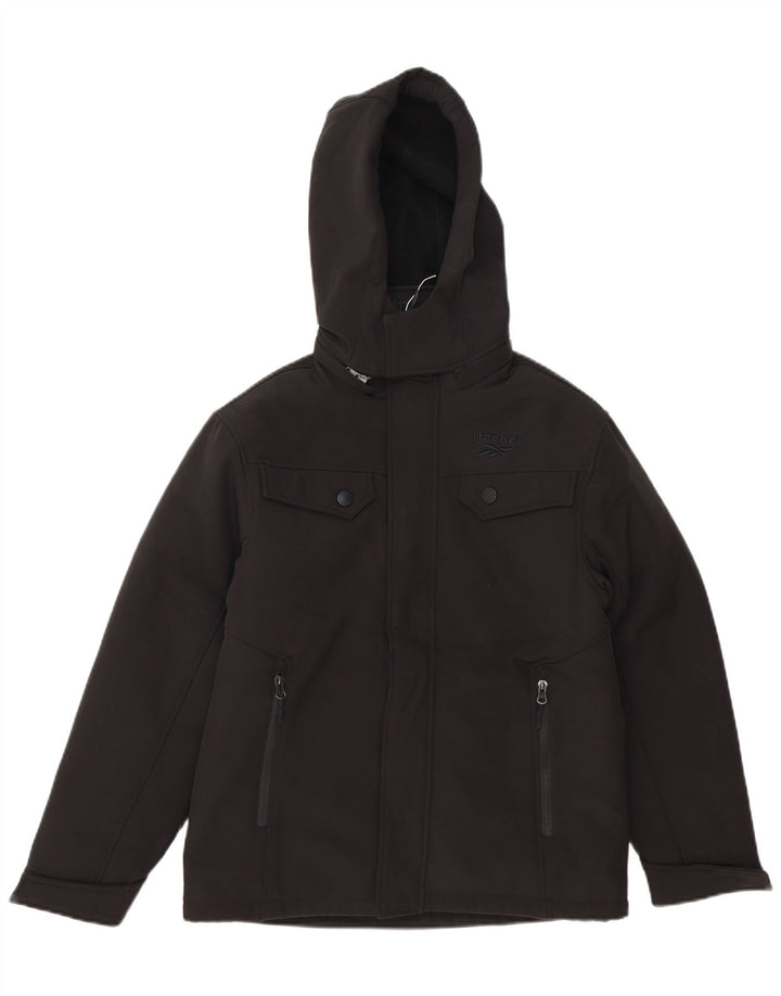 Μπουφάν REEBOK Boys Hooded Windbreaker 10-11 Years Black Polyester