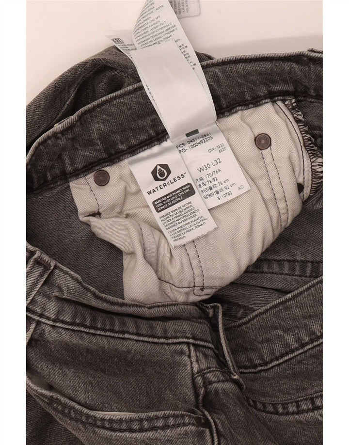 Levi's Mens 511 Slim Jeans W30 L32 Grey Cotton