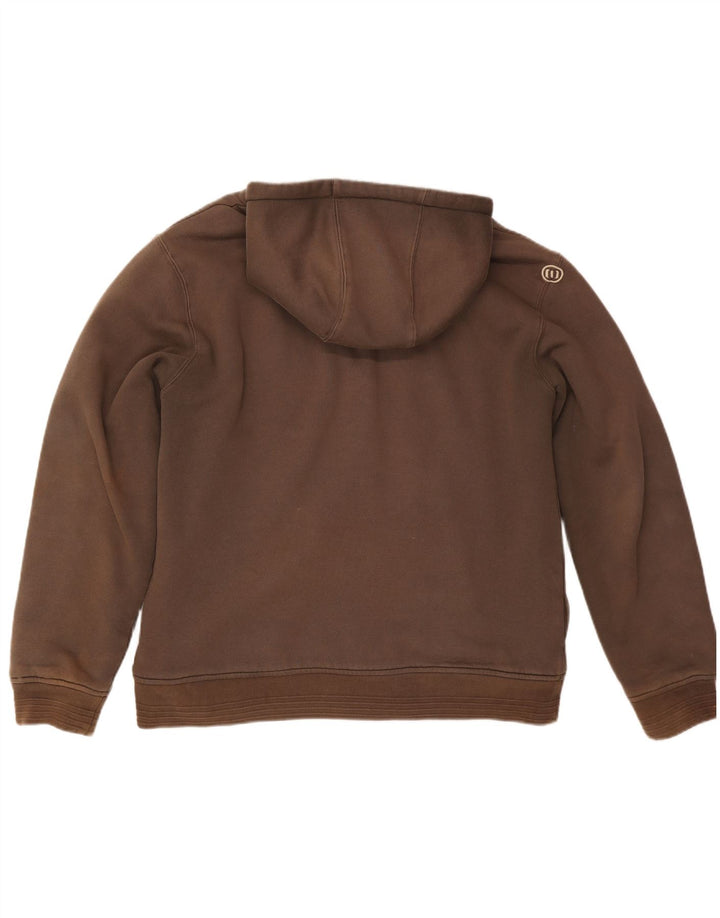 Ανδρικό πουλόβερ με κουκούλα με φερμουάρ ANIMAL Μεγάλο καφέ βαμβακερό