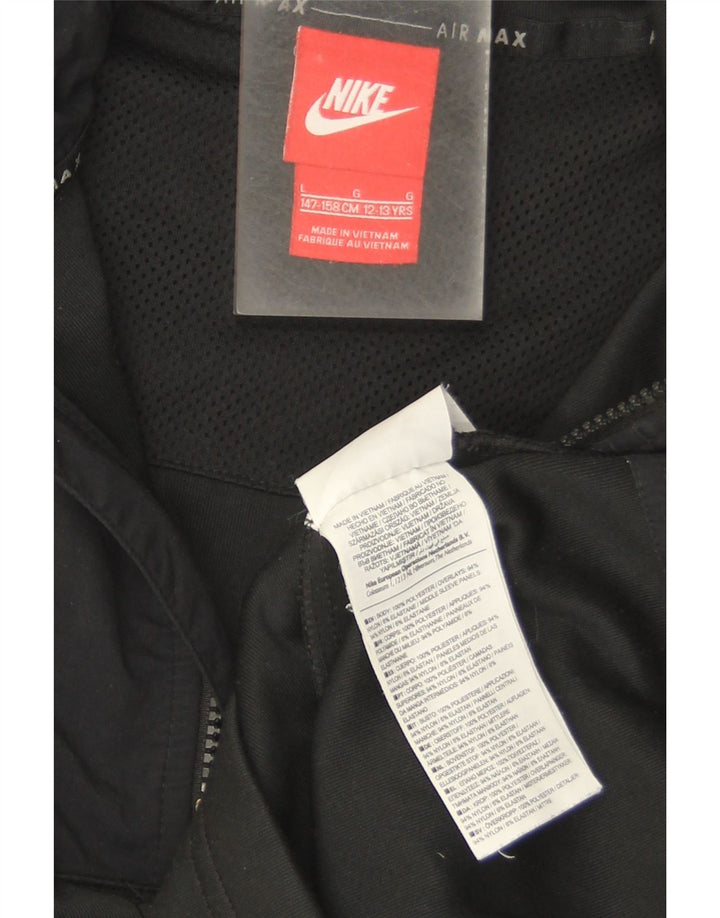 Μεγάλο μαύρο πολυεστέρα Nike Boys με φερμουάρ με κουκούλα 12-13 ετών