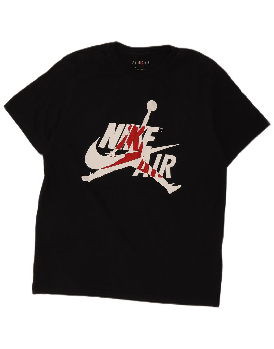 Jordan Ανδρικό γραφικό T-Shirt Top μεγάλο μαύρο βαμβακερό