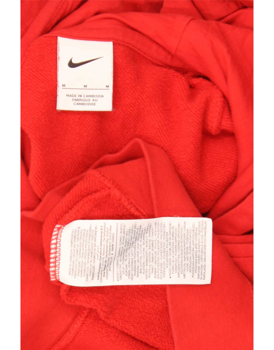 Ανδρικό φούτερ Nike, μεσαίο κόκκινο βαμβακερό