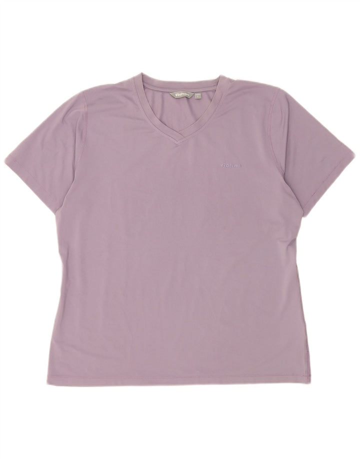 Rohan Γυναικείο T-Shirt Top UK 16 Large Purple Polyester