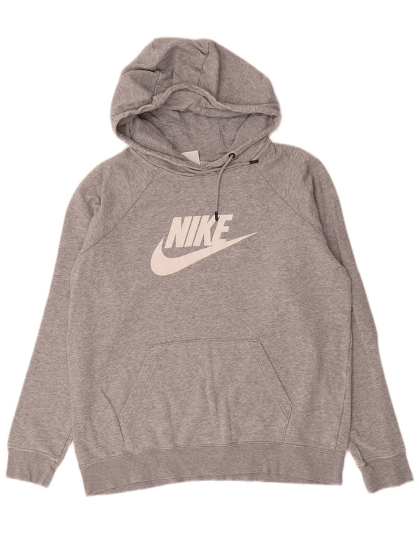 Ανδρικό γραφικό φούτερ Nike, βαμβακερό γκρι μεγάλο γκρι