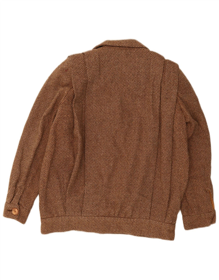 Vintage Γυναικείο Bomber Jacket UK 14 Μεσαίο καφέ μαλλί