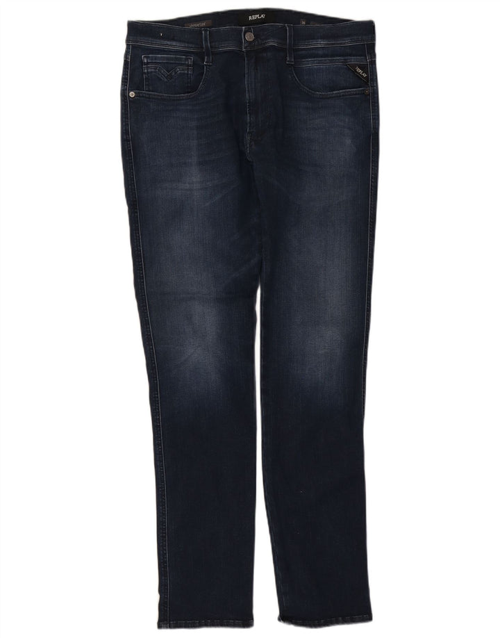 REPLAY Γυναικείο Flex Slim Jeans W36 L34 Navy Blue Cotton