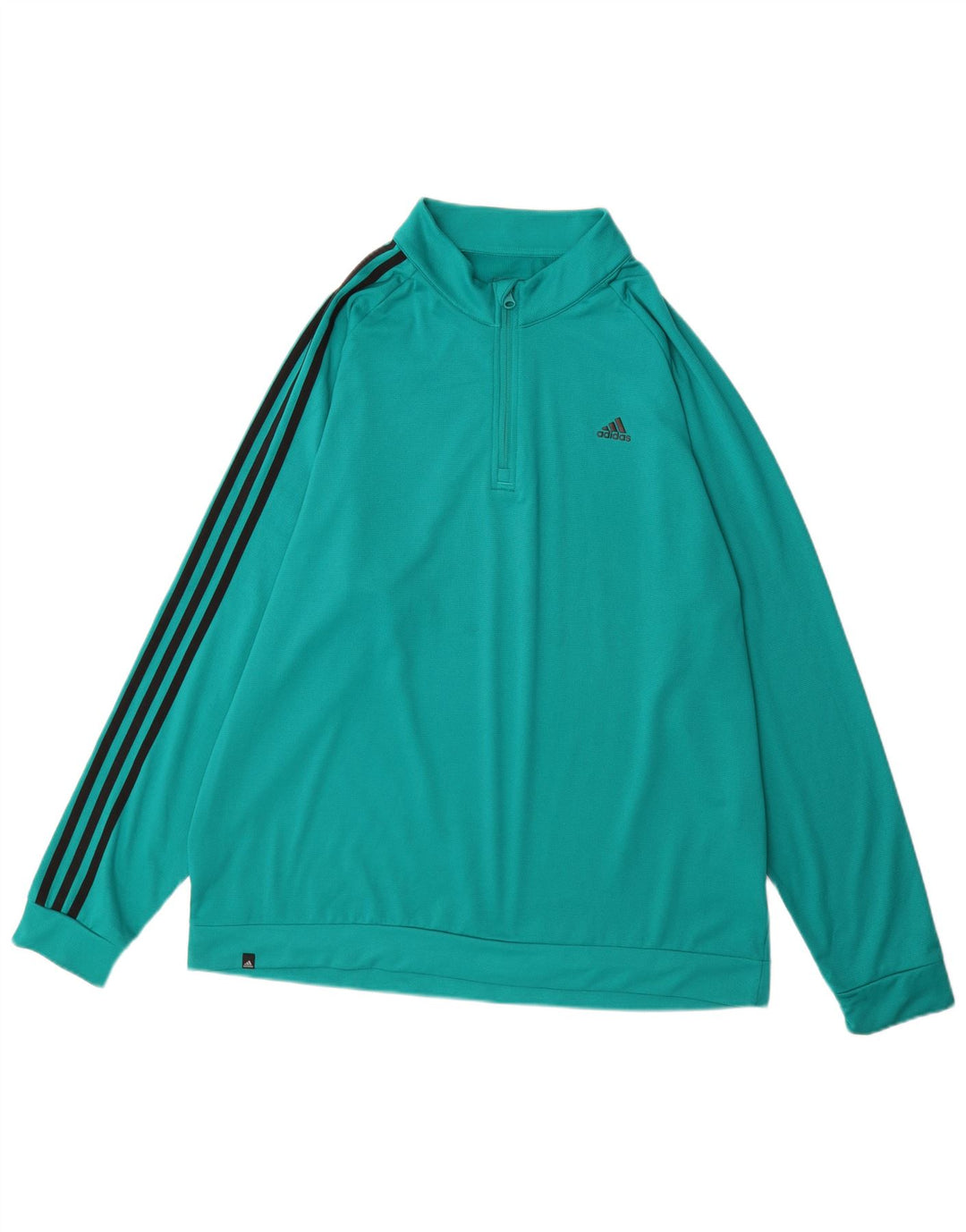 Ανδρική φόρμα πουλόβερ με φερμουάρ ADIDAS Top XL Turquoise Polyester