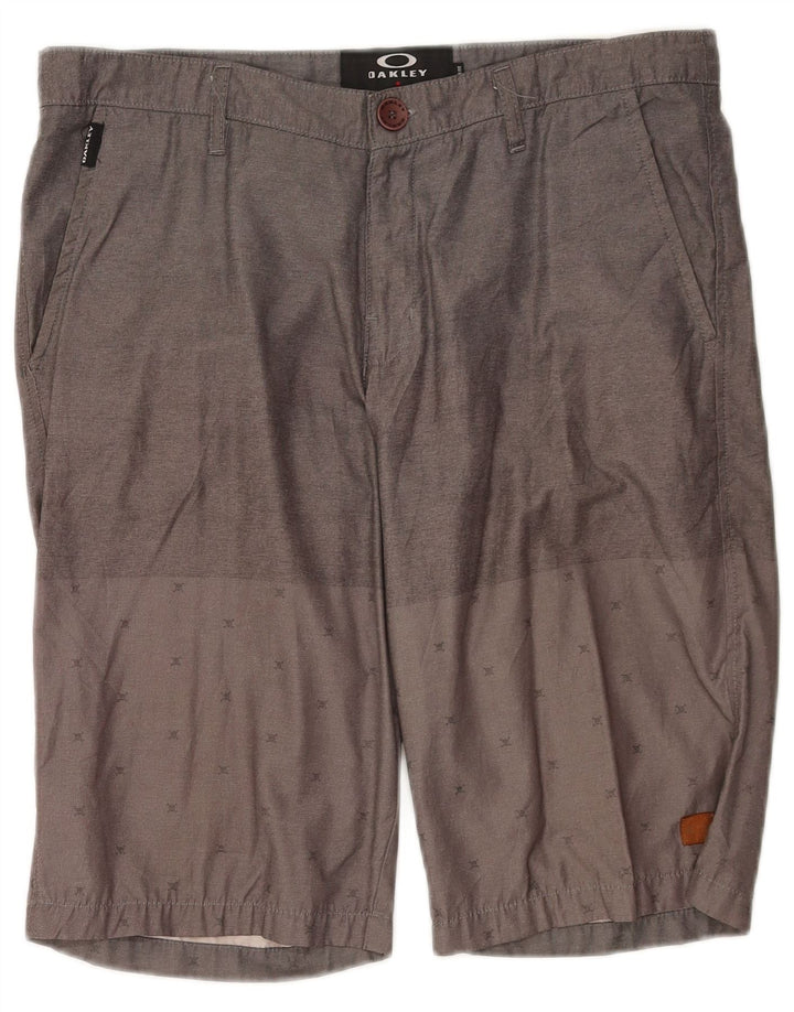 Oakley Ανδρικό σορτς Chino με κανονική εφαρμογή W34 Μεγάλο βαμβακερό γκρι στίγματα