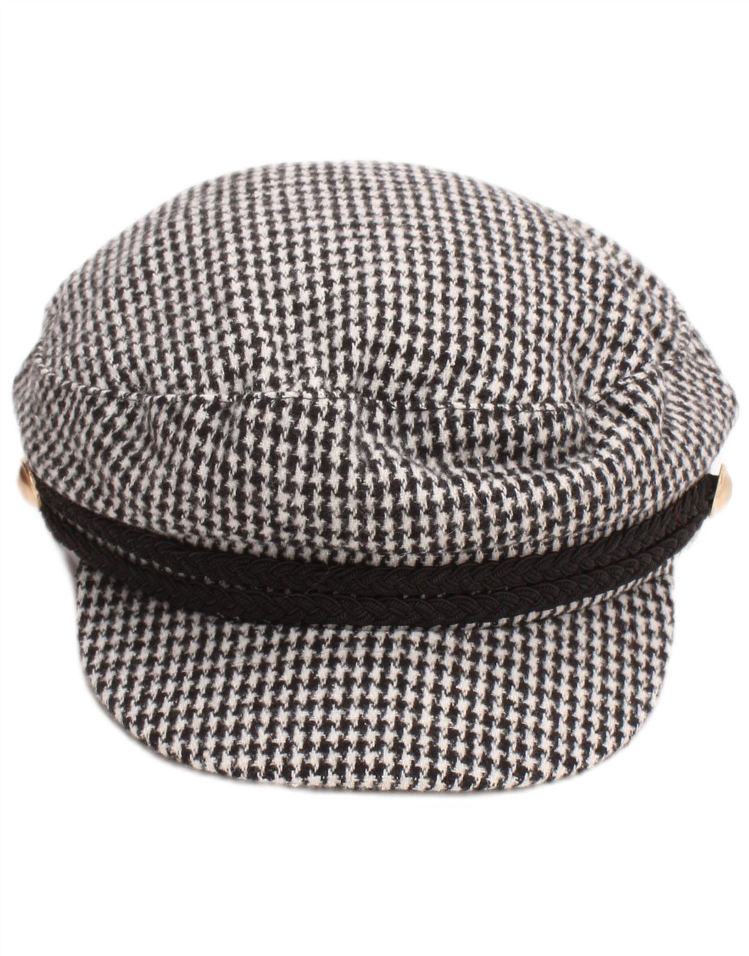 Zara Γυναικείο Καπάκι Newsboy Small Black Houndstooth