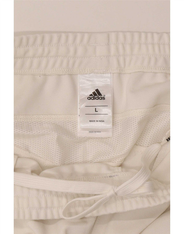 Ανδρική αθλητική φόρμα Adidas Παντελόνι μεγάλο λευκό πολυεστέρα