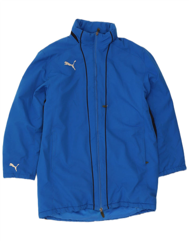 Ανδρικό παλτό Puma με κουκούλα UK 38 Medium Blue Colourblock