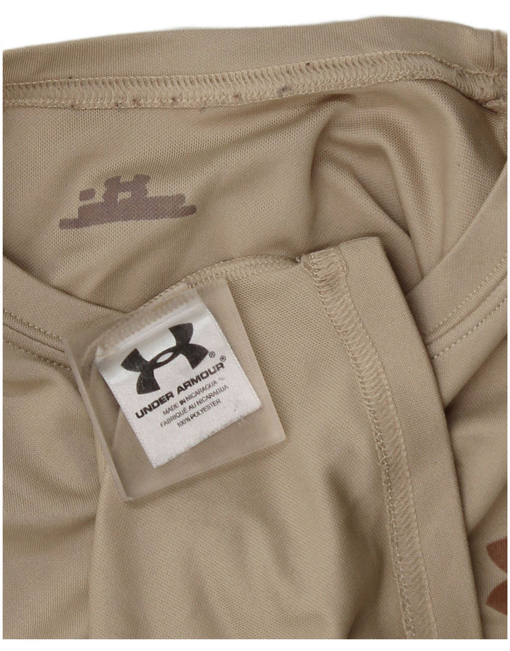 Under Armour Ανδρικό T-Shirt Top XL Beige Polyester