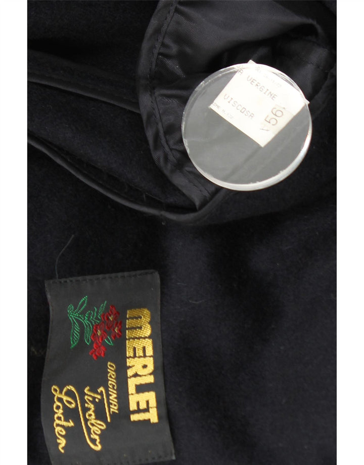 Merlet Ανδρικό Πανωφόρι IT 56 3XL Navy Blue Virgin Wool